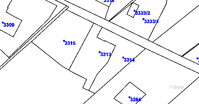 Parcela st. 3313 v KÚ Poruba u Orlové, Katastrální mapa
