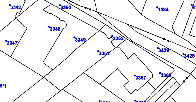 Parcela st. 3351 v KÚ Poruba u Orlové, Katastrální mapa