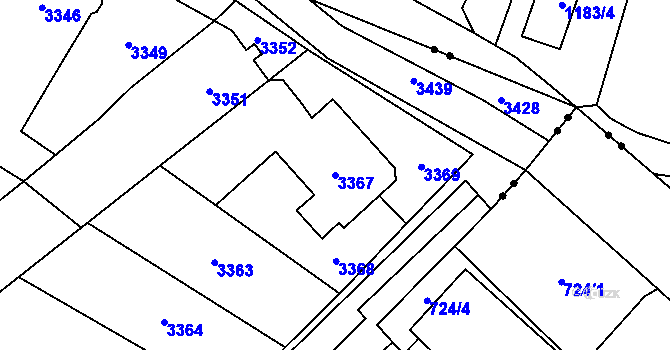Parcela st. 3367 v KÚ Poruba u Orlové, Katastrální mapa