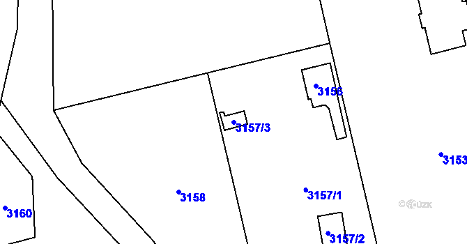 Parcela st. 3157/3 v KÚ Poruba u Orlové, Katastrální mapa