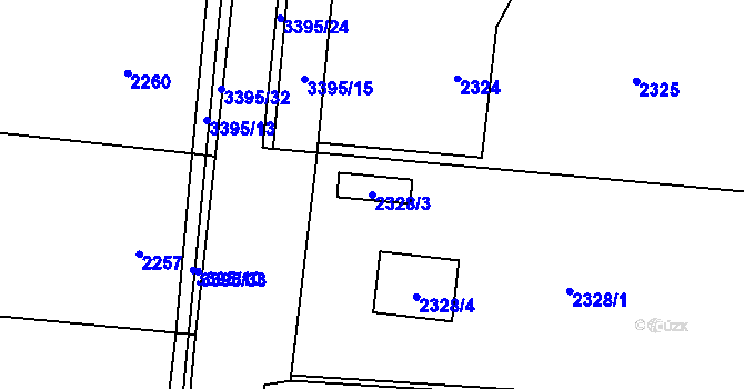 Parcela st. 2328/3 v KÚ Poruba u Orlové, Katastrální mapa