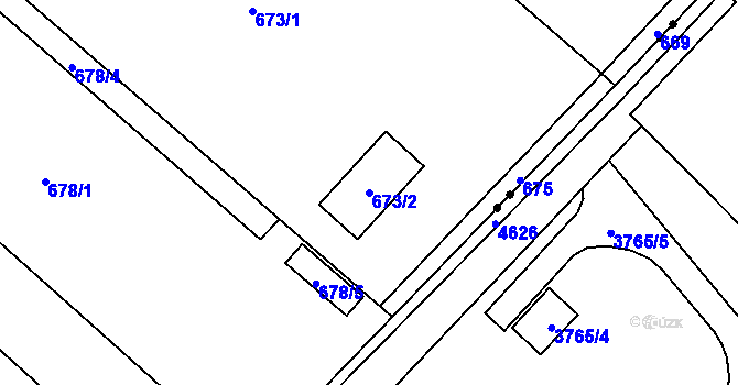 Parcela st. 673/2 v KÚ Poruba u Orlové, Katastrální mapa