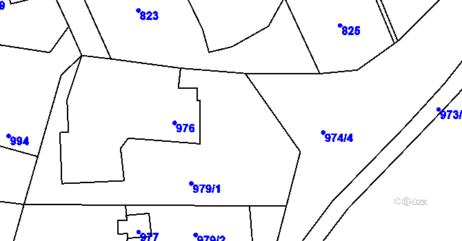 Parcela st. 978 v KÚ Horní Lutyně, Katastrální mapa
