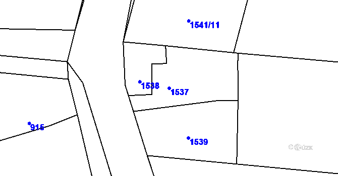 Parcela st. 1537 v KÚ Horní Lutyně, Katastrální mapa