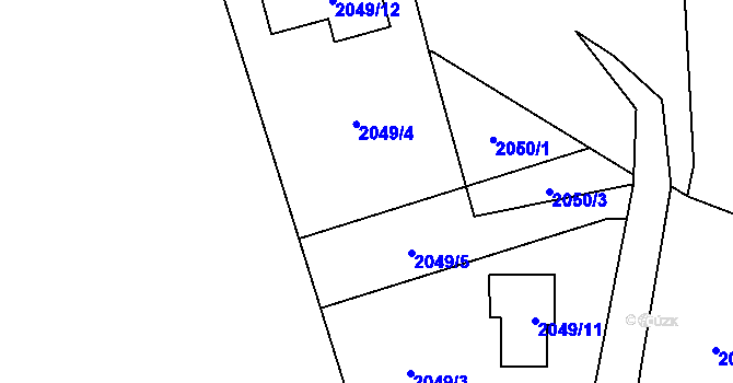 Parcela st. 2049 v KÚ Horní Lutyně, Katastrální mapa