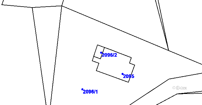 Parcela st. 2096/2 v KÚ Horní Lutyně, Katastrální mapa