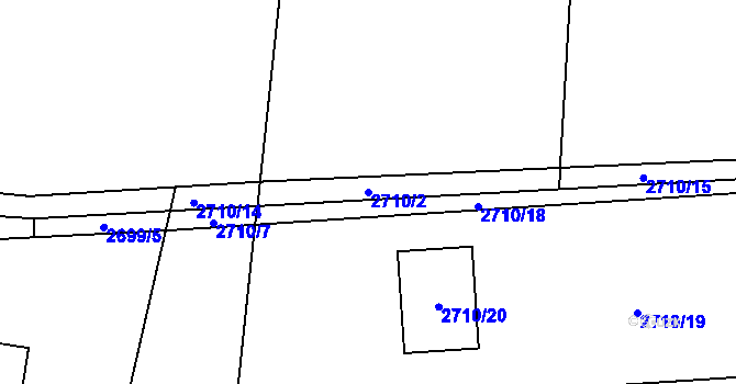 Parcela st. 2710/2 v KÚ Horní Lutyně, Katastrální mapa