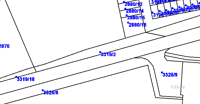 Parcela st. 3319/2 v KÚ Horní Lutyně, Katastrální mapa