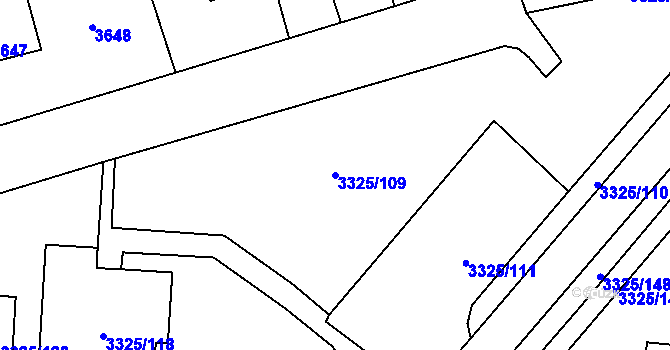 Parcela st. 3325/109 v KÚ Horní Lutyně, Katastrální mapa