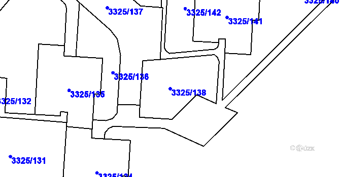 Parcela st. 3325/138 v KÚ Horní Lutyně, Katastrální mapa