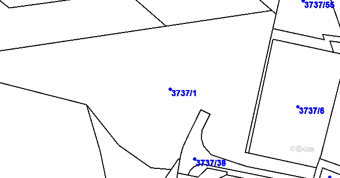 Parcela st. 3737/1 v KÚ Horní Lutyně, Katastrální mapa