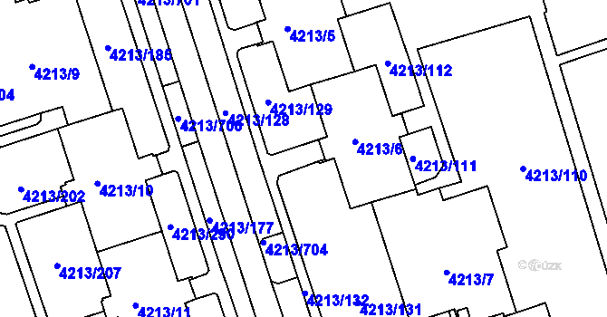 Parcela st. 4213/130 v KÚ Horní Lutyně, Katastrální mapa
