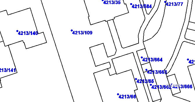 Parcela st. 4213/168 v KÚ Horní Lutyně, Katastrální mapa
