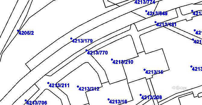 Parcela st. 4213/214 v KÚ Horní Lutyně, Katastrální mapa