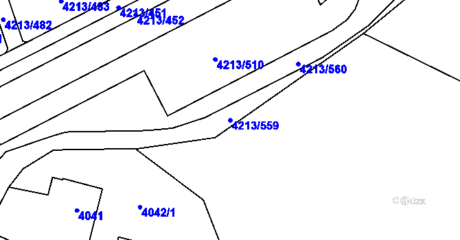 Parcela st. 4213/559 v KÚ Horní Lutyně, Katastrální mapa
