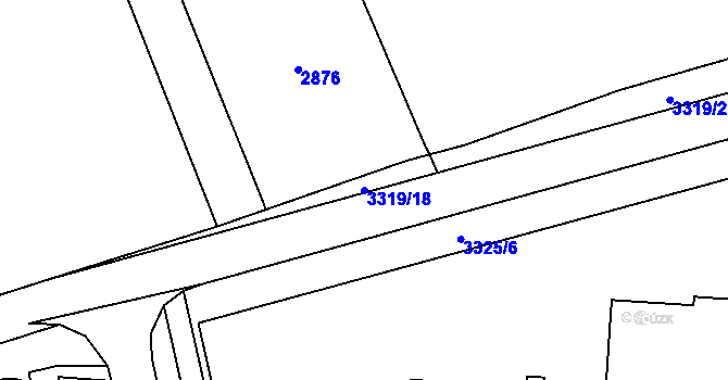 Parcela st. 3319/18 v KÚ Horní Lutyně, Katastrální mapa