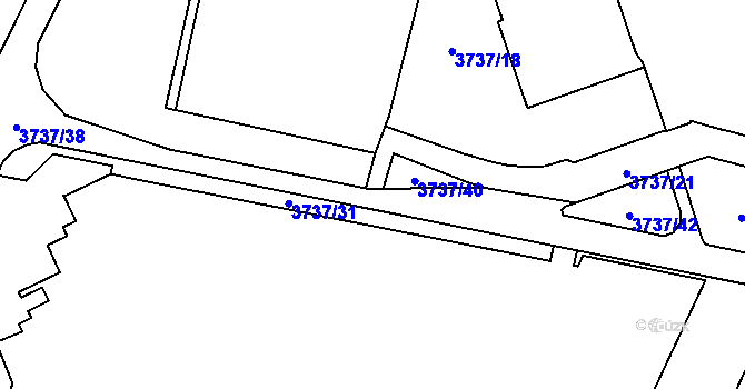 Parcela st. 3737/39 v KÚ Horní Lutyně, Katastrální mapa