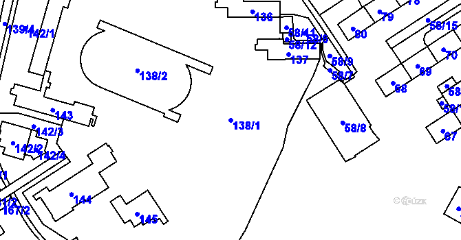 Parcela st. 138/1 v KÚ Horní Lutyně, Katastrální mapa