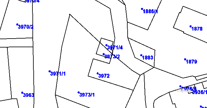 Parcela st. 3973/2 v KÚ Horní Lutyně, Katastrální mapa