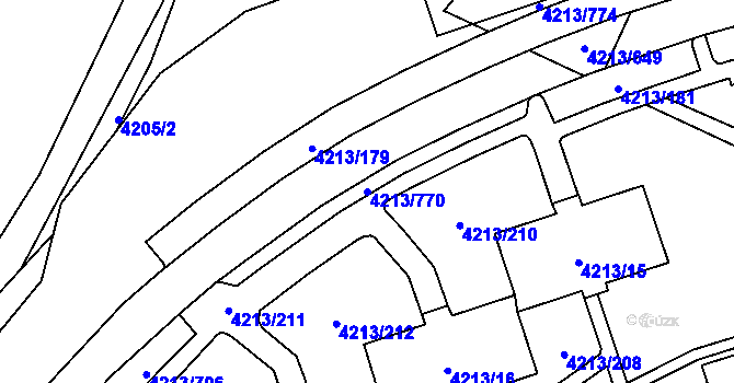 Parcela st. 4213/770 v KÚ Horní Lutyně, Katastrální mapa
