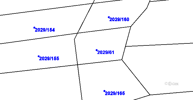 Parcela st. 2029/61 v KÚ Orlovice, Katastrální mapa