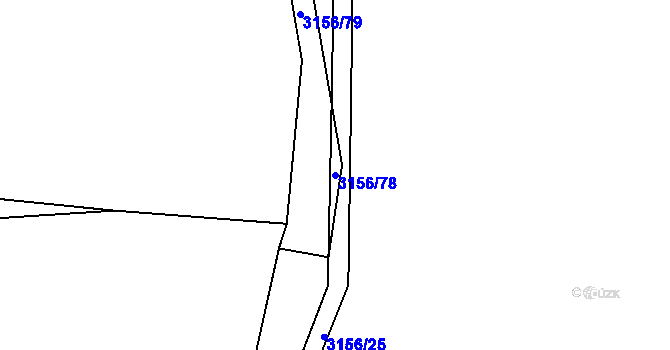 Parcela st. 3156/78 v KÚ Orlovice, Katastrální mapa