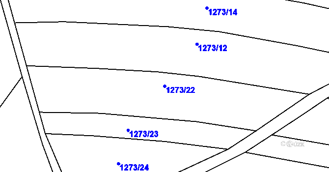 Parcela st. 1273/22 v KÚ Orlovice, Katastrální mapa