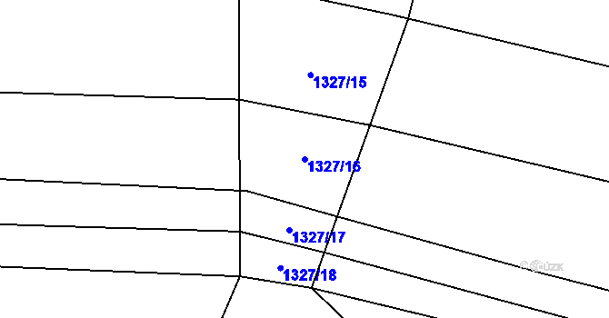 Parcela st. 1327/16 v KÚ Orlovice, Katastrální mapa