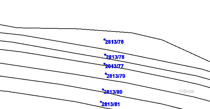 Parcela st. 2813/78 v KÚ Orlovice, Katastrální mapa