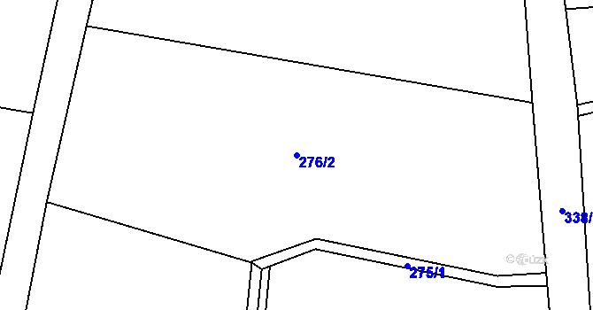 Parcela st. 276/2 v KÚ Ořech, Katastrální mapa