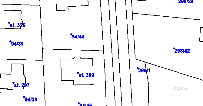 Parcela st. 338/18 v KÚ Ořech, Katastrální mapa