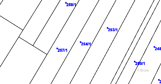 Parcela st. 254/1 v KÚ Ořechov, Katastrální mapa