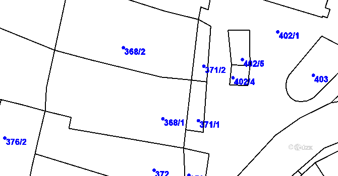 Parcela st. 368 v KÚ Ořechov, Katastrální mapa