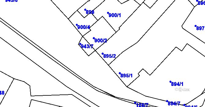 Parcela st. 895/2 v KÚ Ořechov, Katastrální mapa