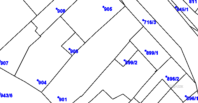Parcela st. 903 v KÚ Ořechov, Katastrální mapa