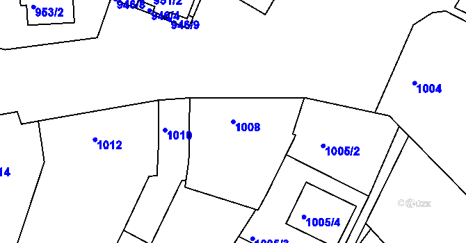 Parcela st. 1008 v KÚ Ořechov, Katastrální mapa