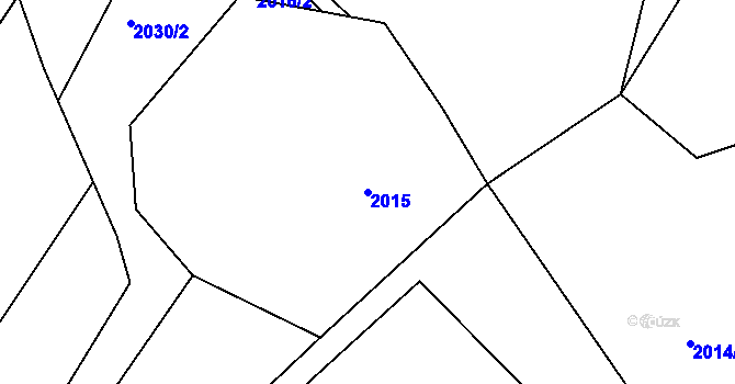 Parcela st. 2015 v KÚ Ořechov, Katastrální mapa