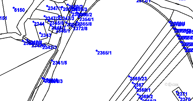 Parcela st. 2365/1 v KÚ Ořechov, Katastrální mapa
