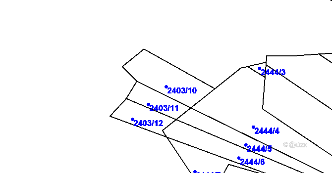 Parcela st. 2403/10 v KÚ Ořechov, Katastrální mapa