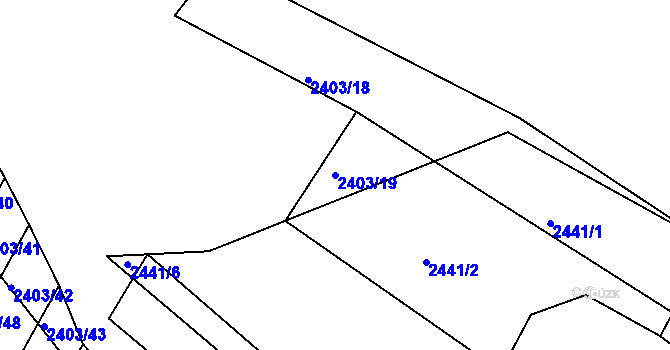 Parcela st. 2403/19 v KÚ Ořechov, Katastrální mapa