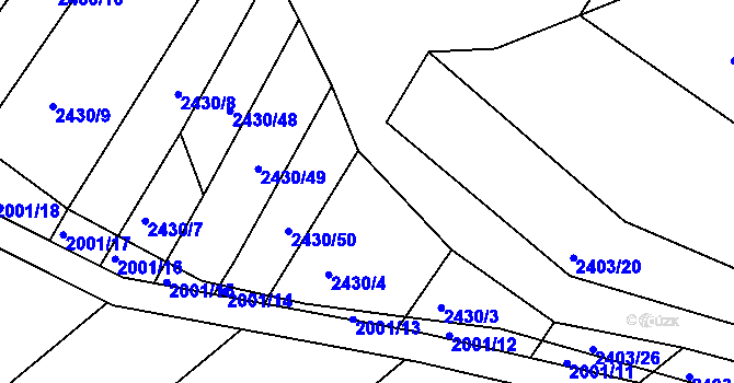 Parcela st. 2403/28 v KÚ Ořechov, Katastrální mapa