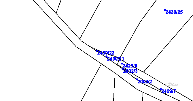 Parcela st. 2430/22 v KÚ Ořechov, Katastrální mapa