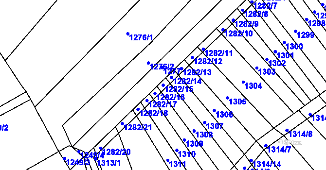 Parcela st. 1282/15 v KÚ Ořechov, Katastrální mapa