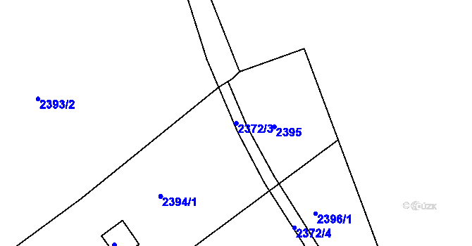 Parcela st. 2372/3 v KÚ Ořechov, Katastrální mapa