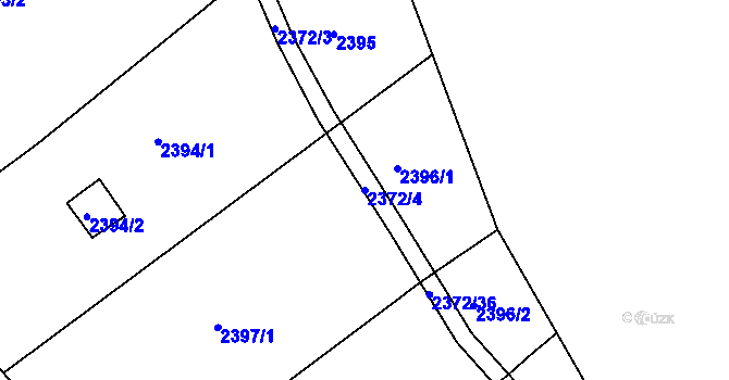 Parcela st. 2372/4 v KÚ Ořechov, Katastrální mapa