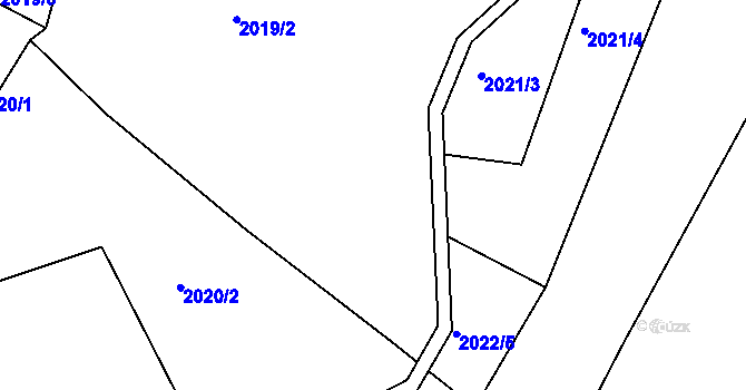 Parcela st. 2019/7 v KÚ Ořechov, Katastrální mapa
