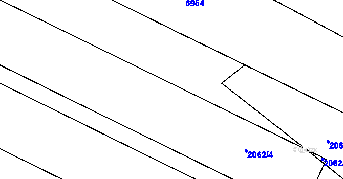 Parcela st. 2062/309 v KÚ Ořechov, Katastrální mapa