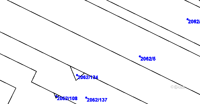 Parcela st. 2062/335 v KÚ Ořechov, Katastrální mapa