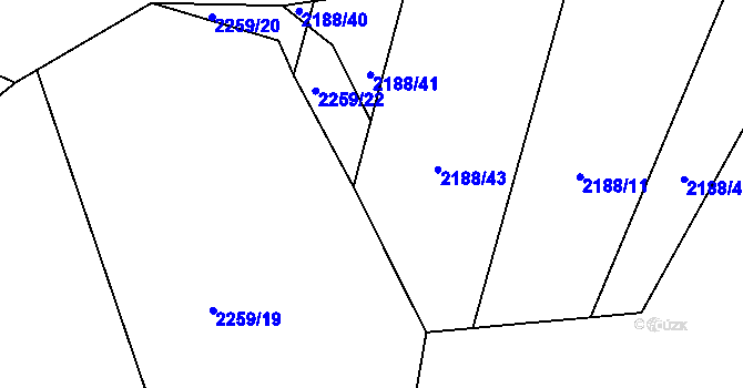 Parcela st. 2259/23 v KÚ Ořechov, Katastrální mapa
