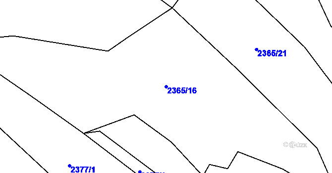 Parcela st. 2365/16 v KÚ Ořechov, Katastrální mapa